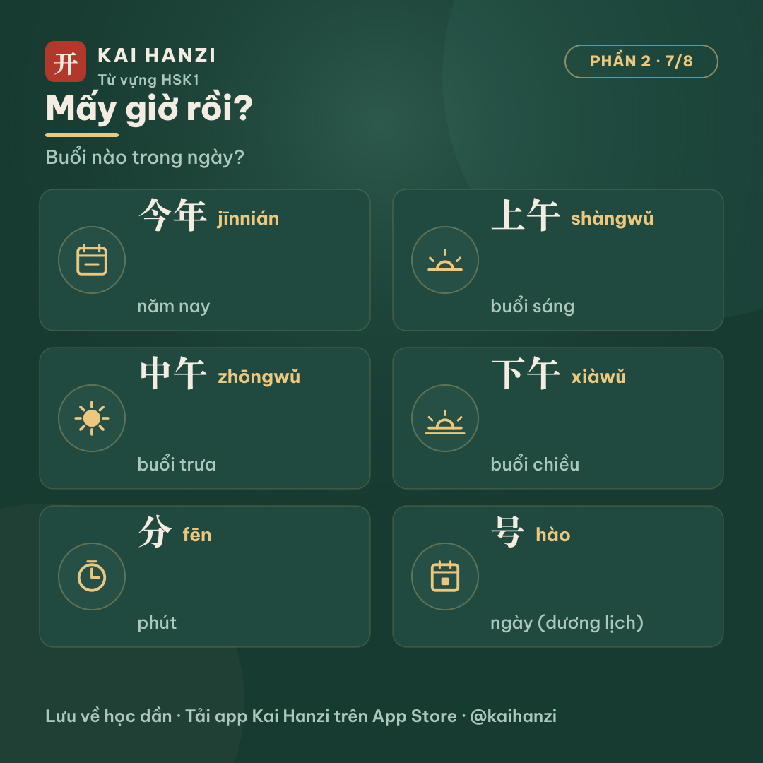 HSK1 thời gian buổi
